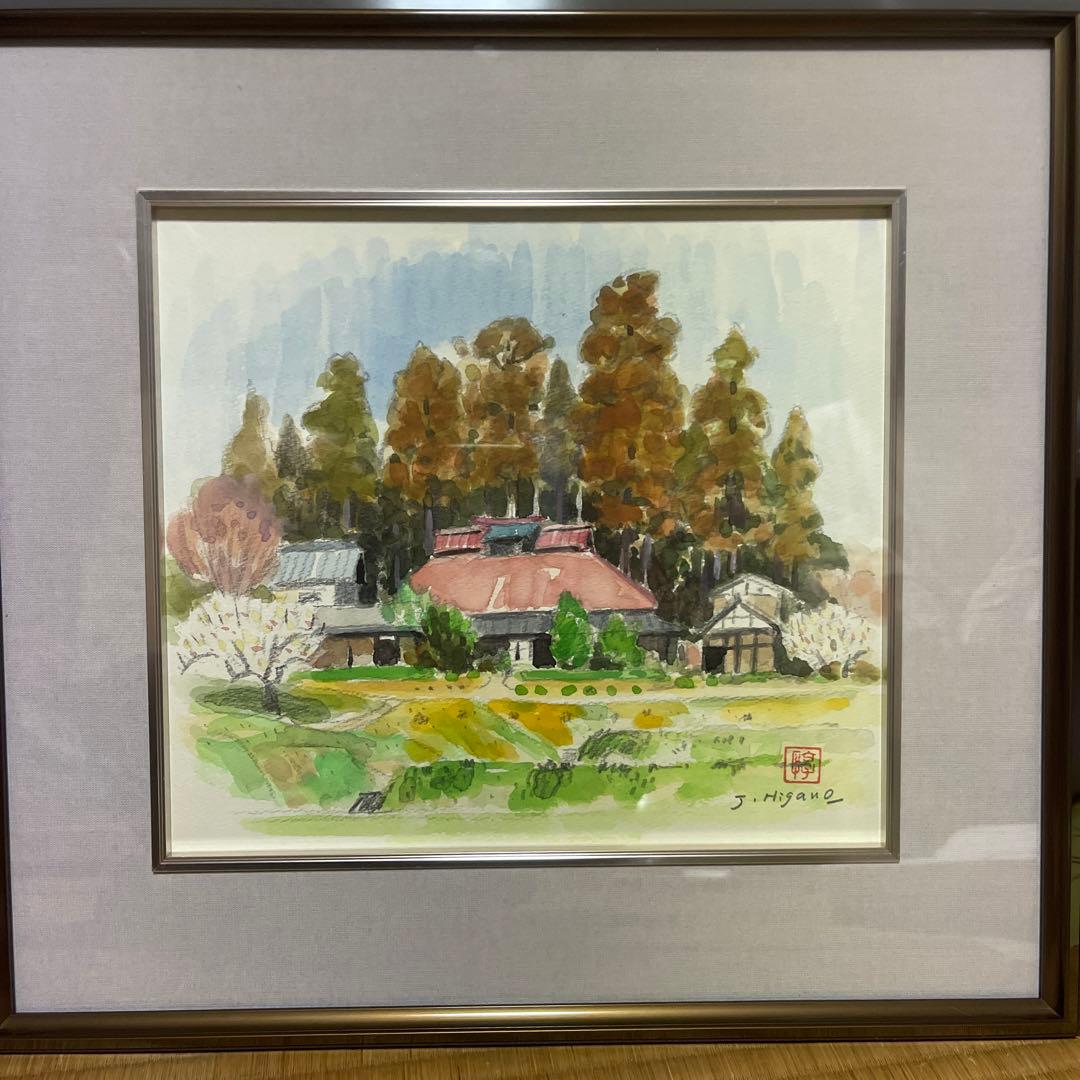 水彩画    額付き一点物