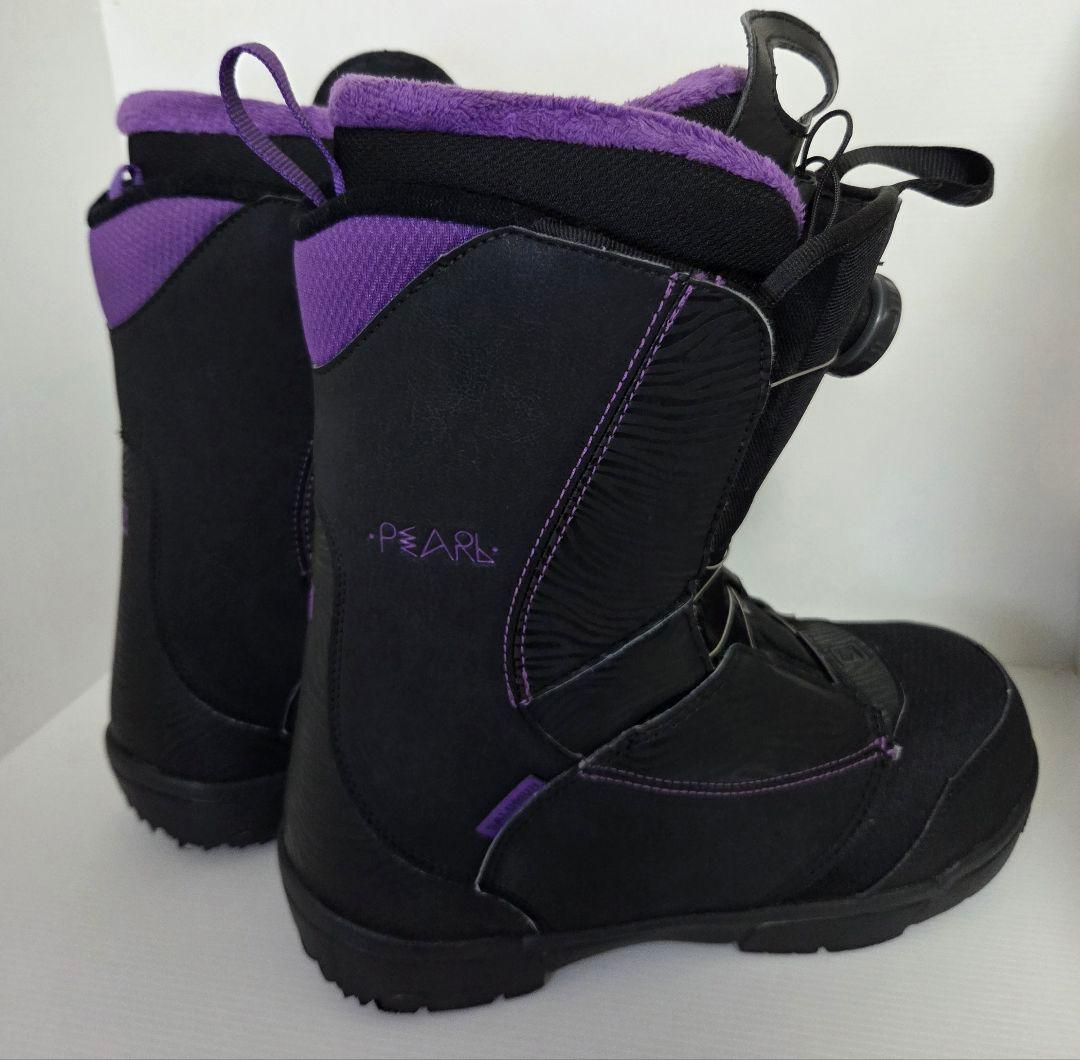 SALOMON PEARLBOA 25cm スノーボードブーツ ブラックパープル