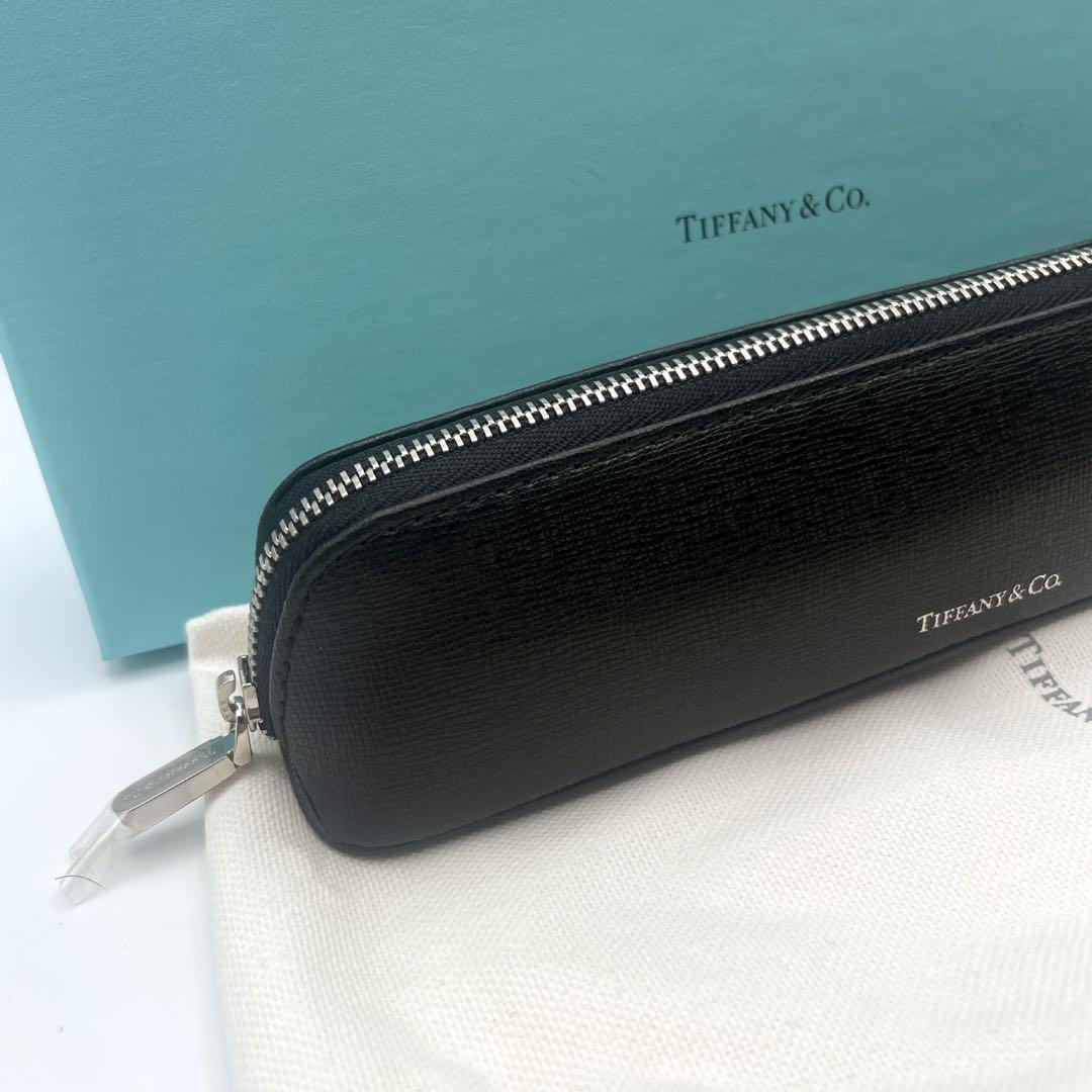 未使用級　TIFFANY&Co.　ティファニー　ペンケース　筆箱　黒　箱　保存袋