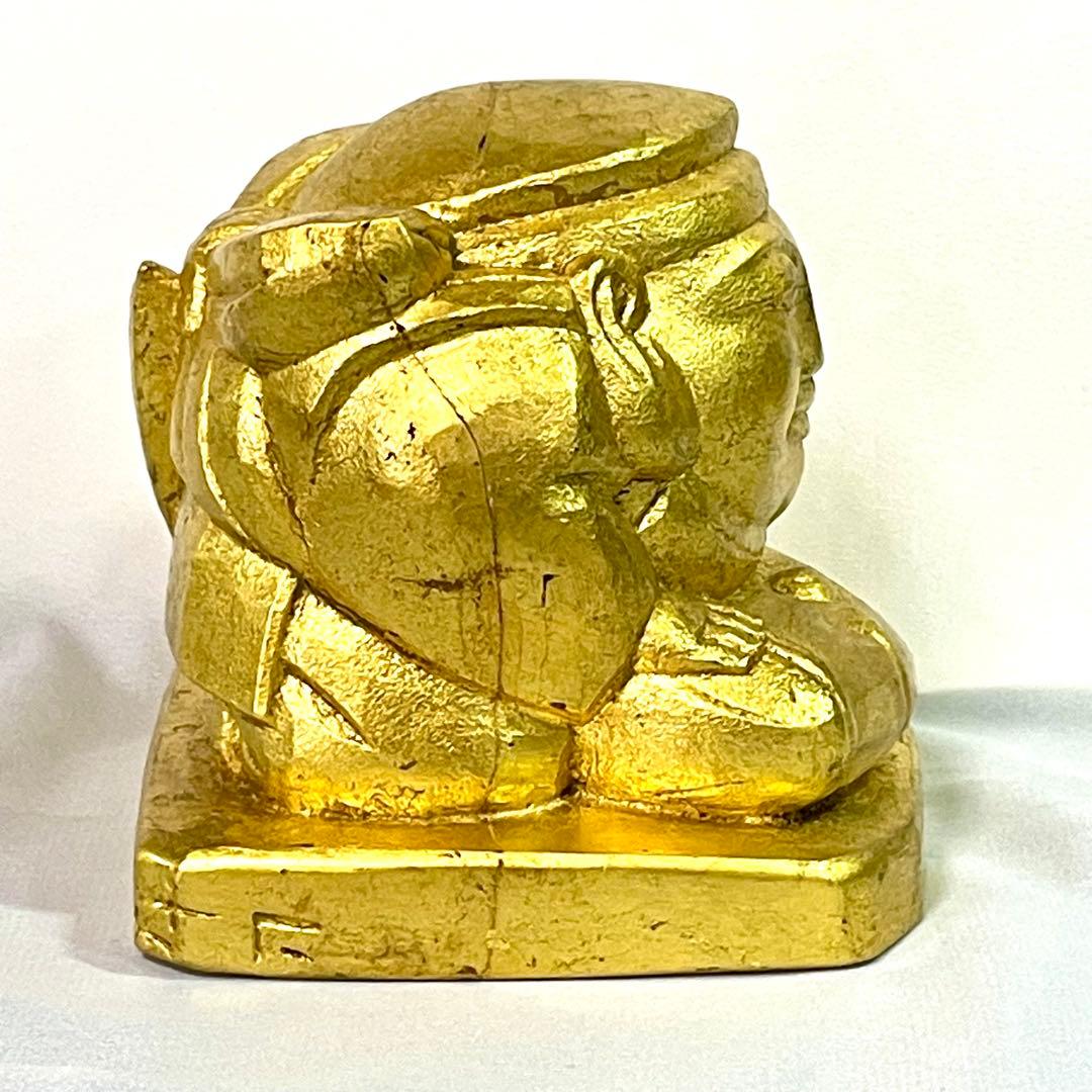 彫刻家 人間国宝 平櫛田中 恵比寿尊 金箔細工 ブロンズ彫刻