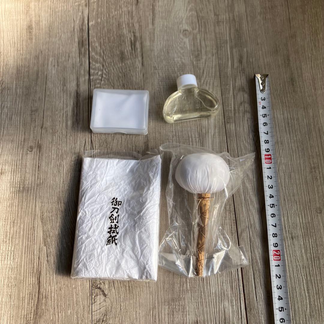 3F 【極美品】日本刀 お手入れ道具 セット 桐箱入り 刀剣油 打粉 拭紙