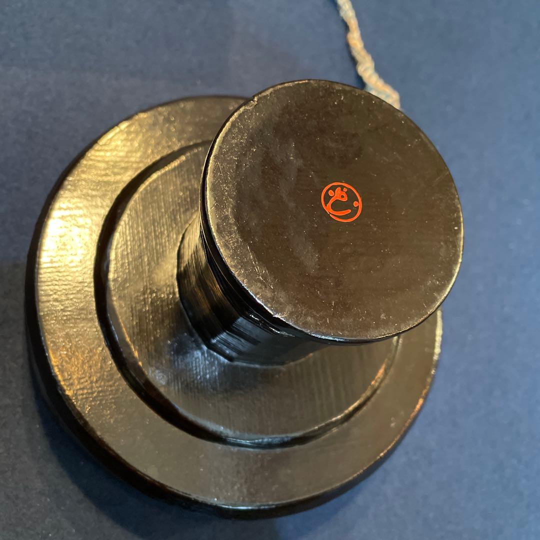 茶道具「菓子器」千家十職【飛来一閑】(造)の『独楽形 菓子器』共箱