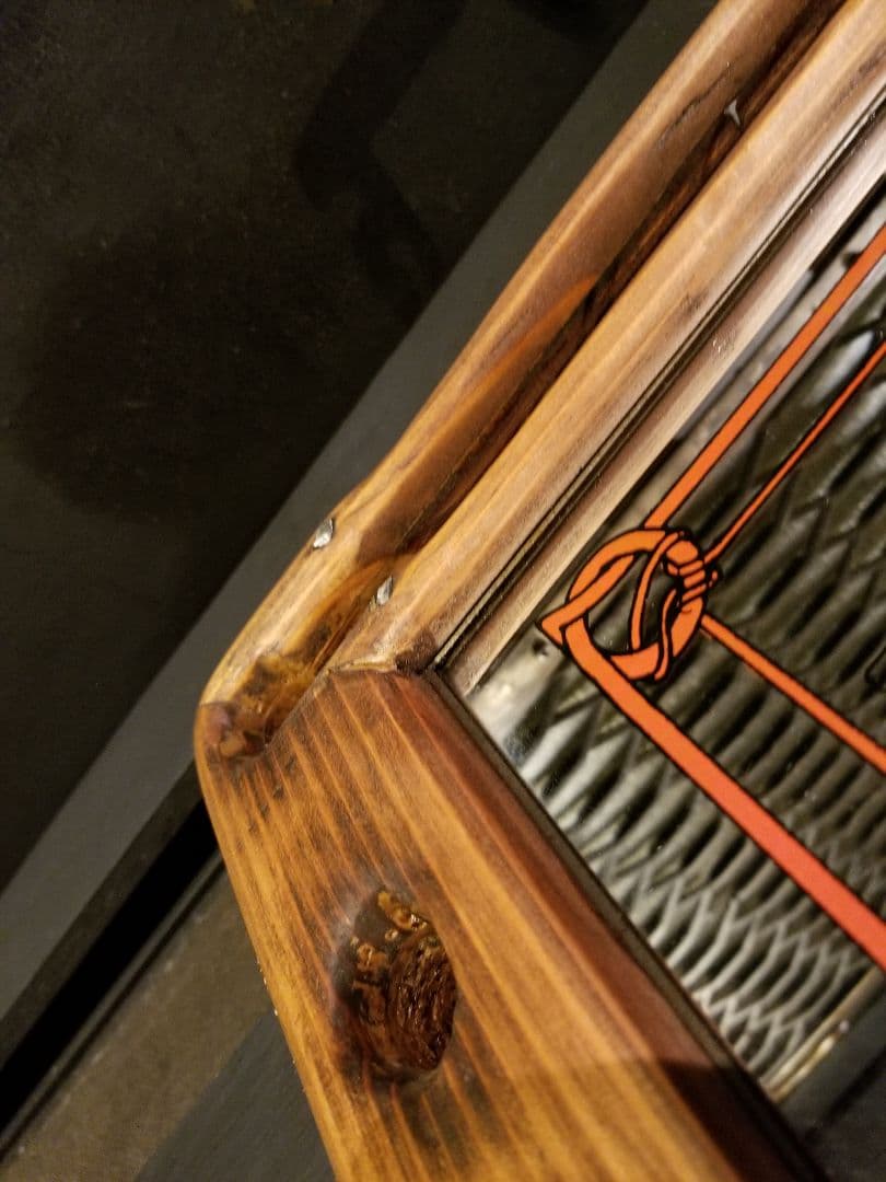 ヴィンテージ　木製　透かし彫り　額装飾　ミュシャ　ノスタルジア　アート　ミラー