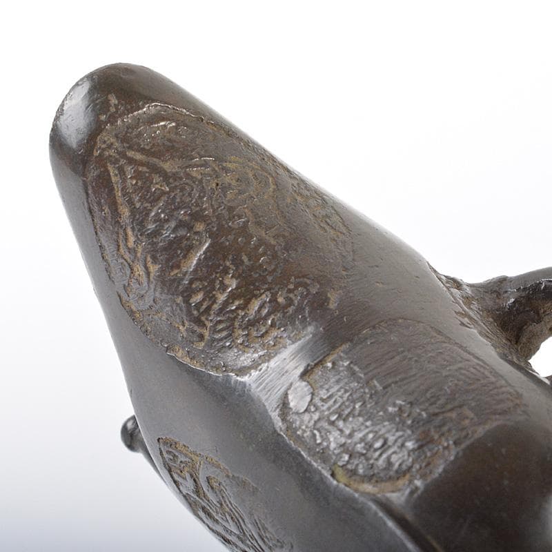 中国　古銅青銅　爵形　香炉　時代箱　M　R6261