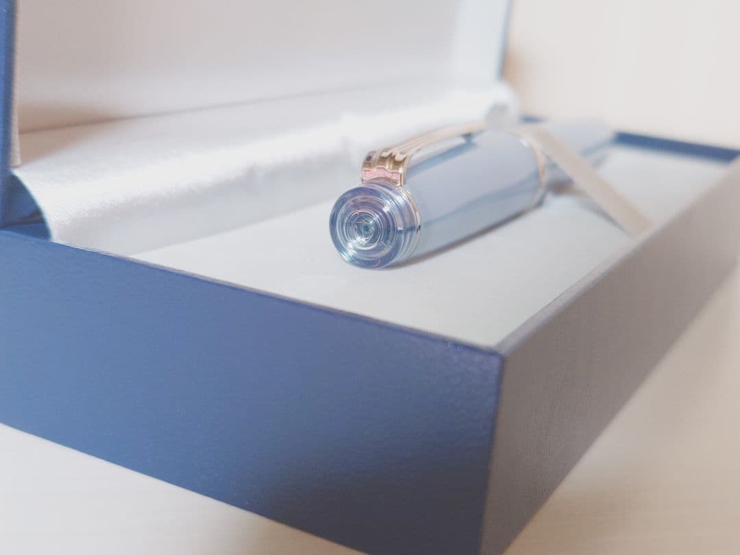 八文字屋　銀山スノーグレー万年筆F・ガラスペンセット　即購入可