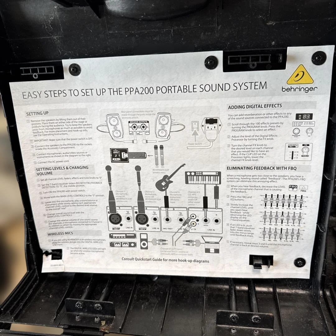 Behringer EUROPORT PPA200 ポータブルPAシステム
