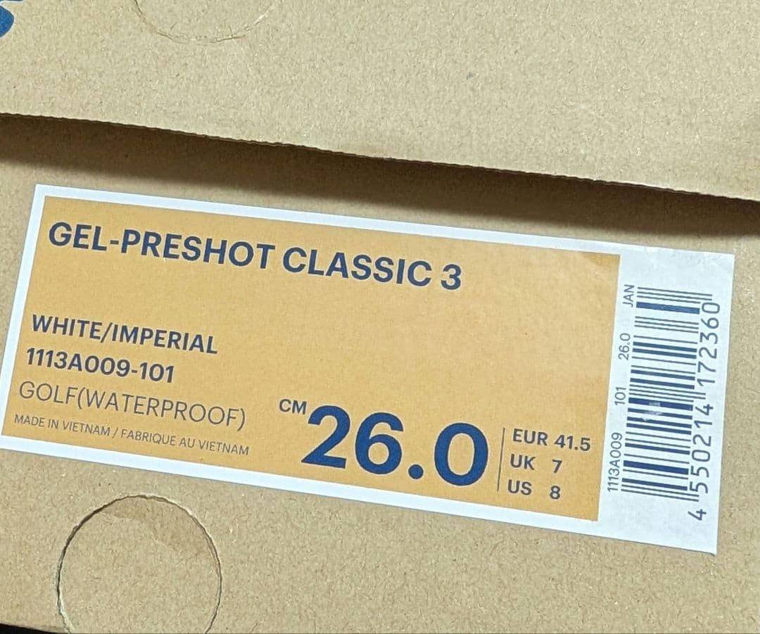 アシックス　ゴルフ　シューズ　26.0　gel preshot classic