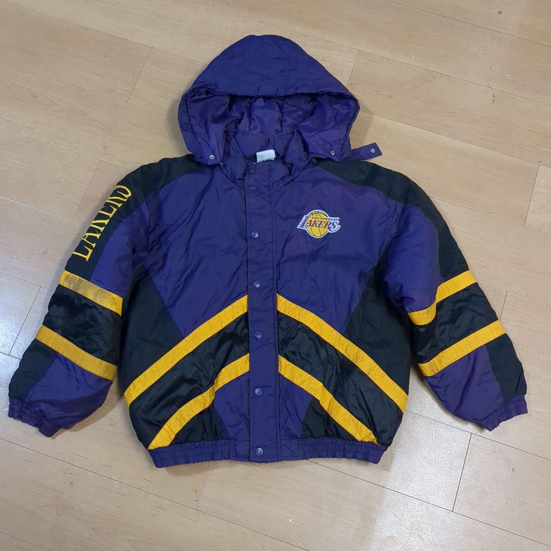 90s レイカーズ　ボンバージャケット　XL ロサンゼル　LAKERS