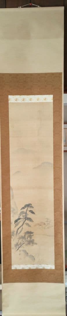 山水図掛軸　森村宜稲　Y251