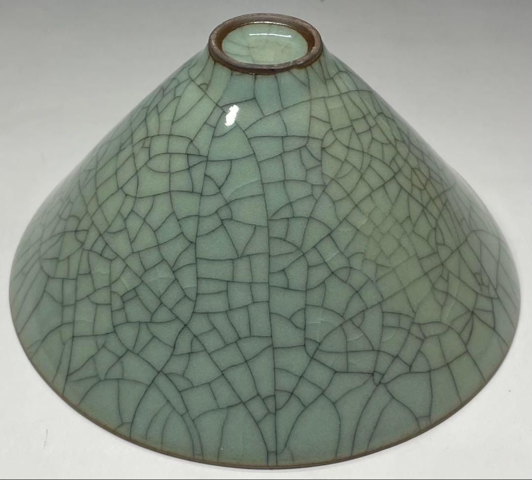 高麗青磁　李朝　茶碗　箱付　X559