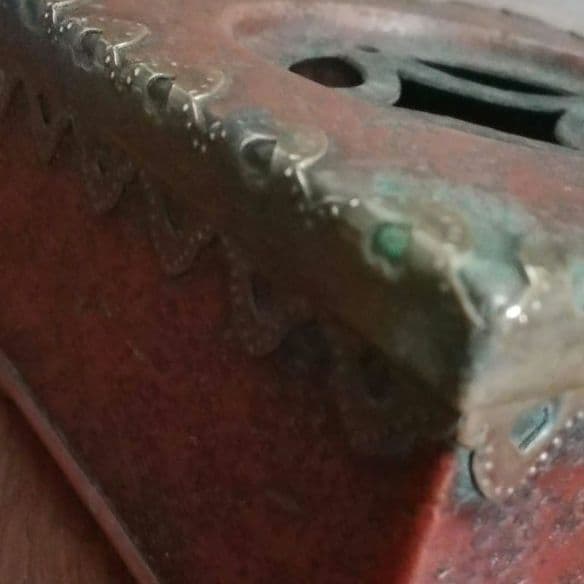 逸品　緋銅　毛織式　香炉　花活け　灰皿　松栄堂　明治金工　和骨董　アンティーク