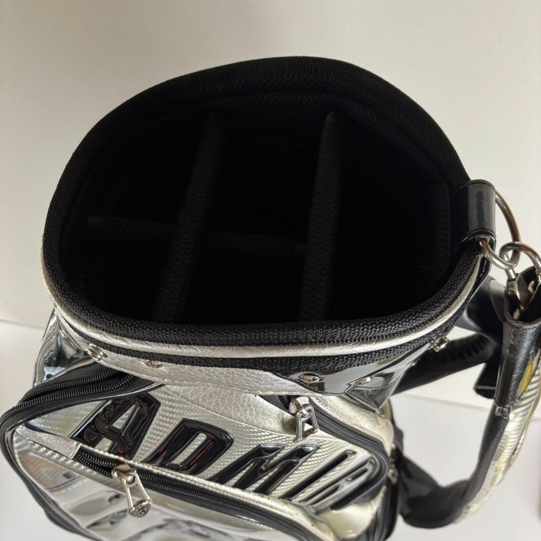 アドミラルキャディバッグ、シルバー×ブラック