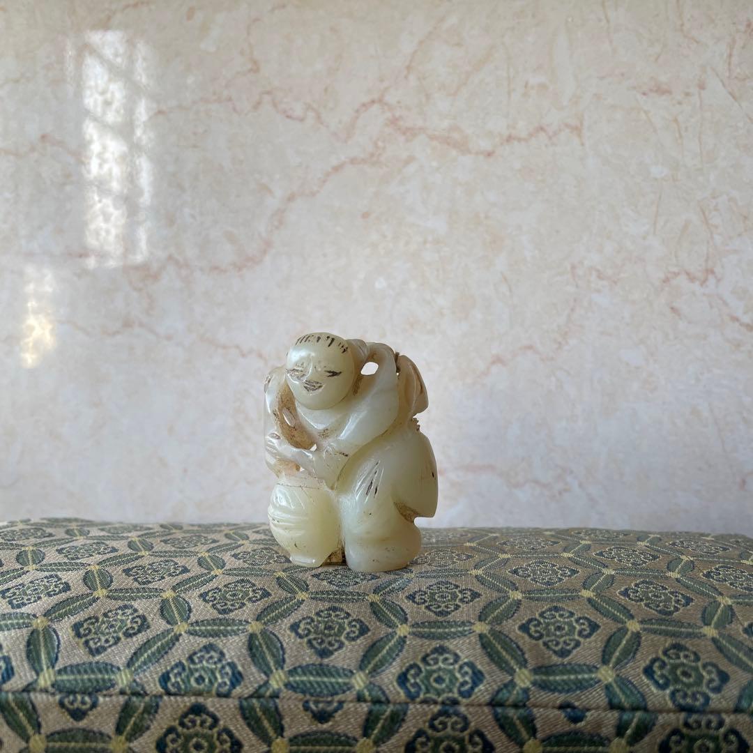 古玉　砡　アンティーク　人物　古玩　古美術　古砡　中国　China