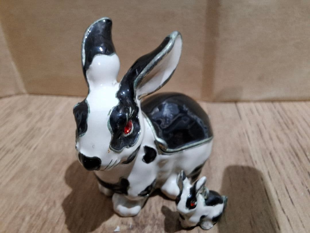 金属工芸 親子兎 秘密箱ArorA2003