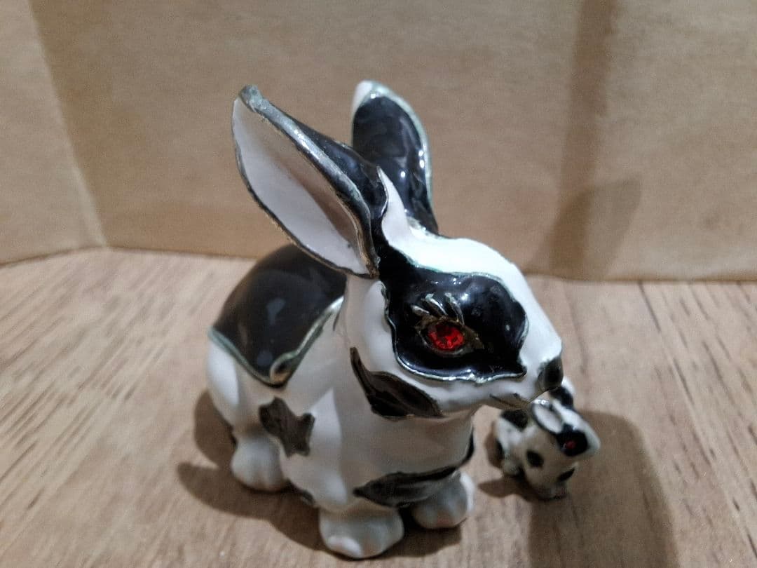 金属工芸 親子兎 秘密箱ArorA2003