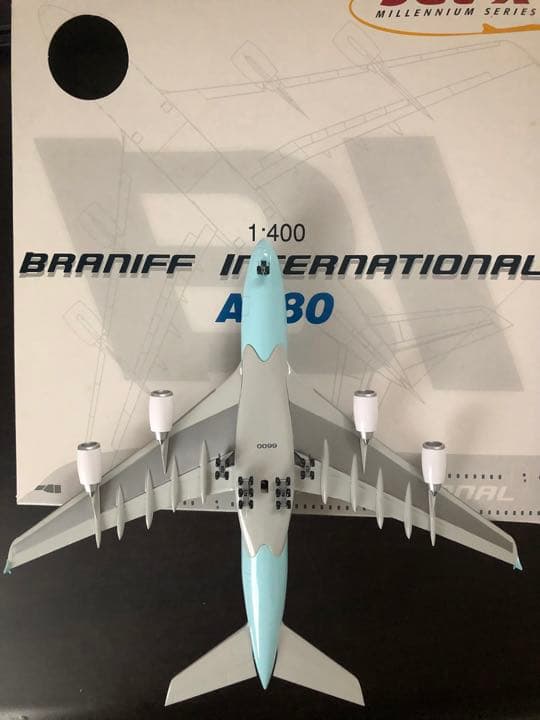 Jet-X 1/400 JXM129 A380QC BRANIFF ライトブルー