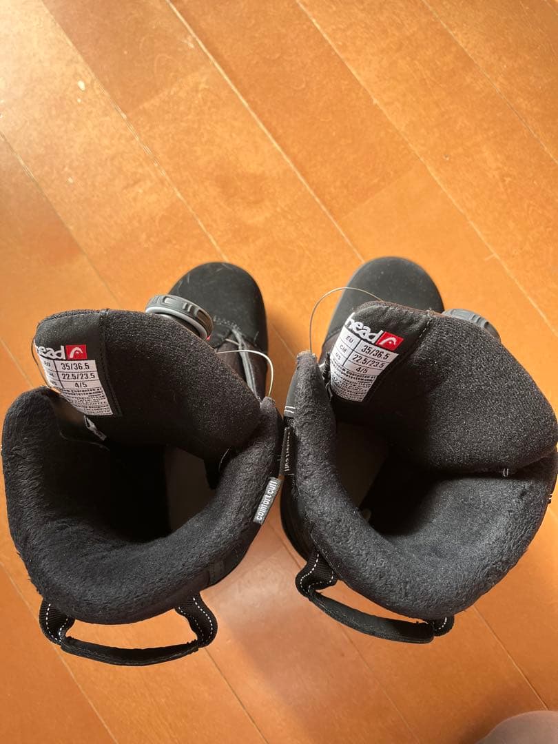 美品　BOAシステム ブラック スノーボードブーツ ￼ HEAD 23.5cm