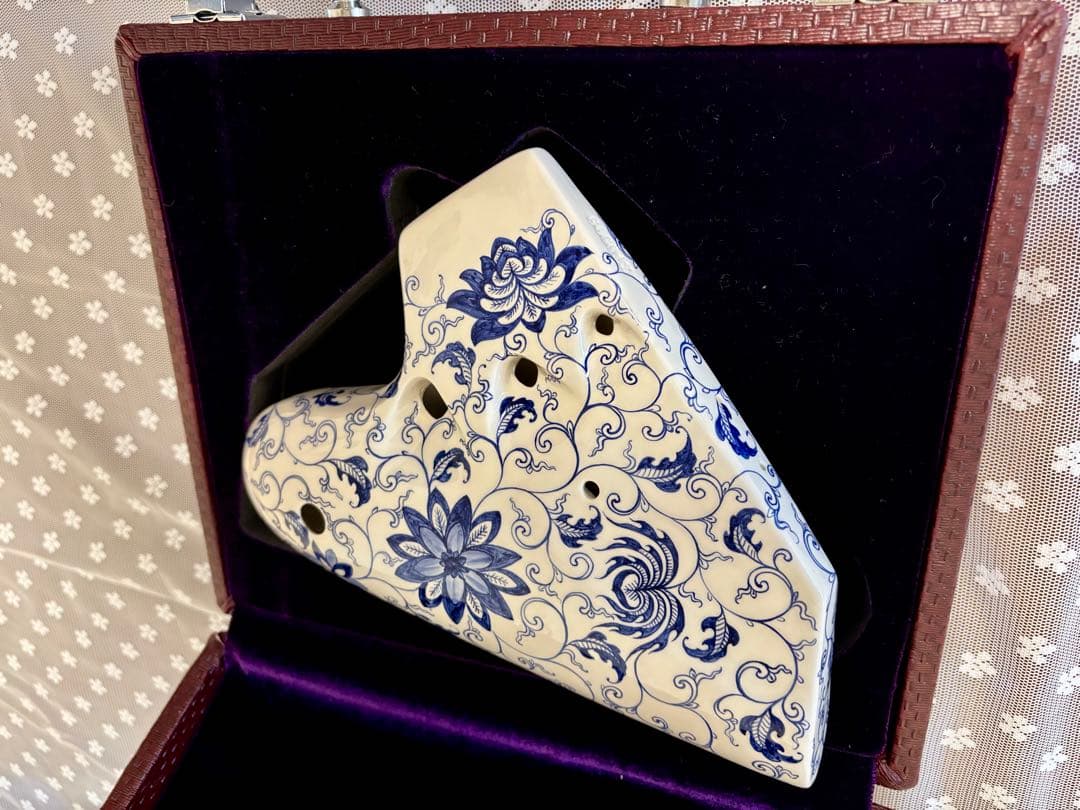 (再値下げ)オオサワ　トリプルオカリナ　バスC管　磁器製　BC-TA