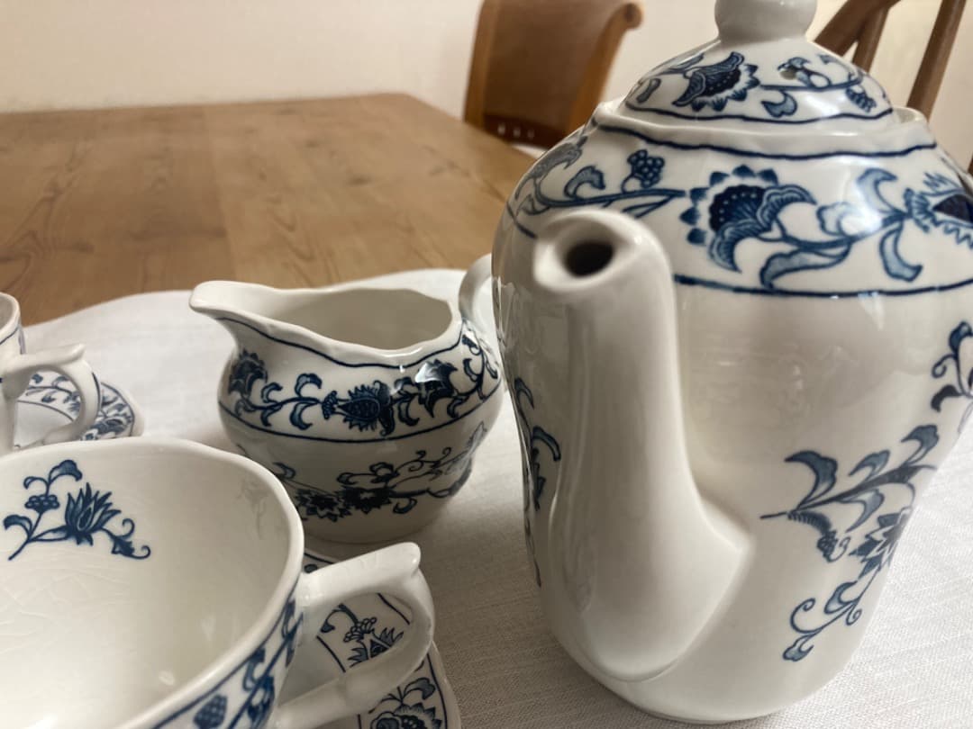 NITTO ニットー　ブルーオニオン　ティーカップ　ポット　セット