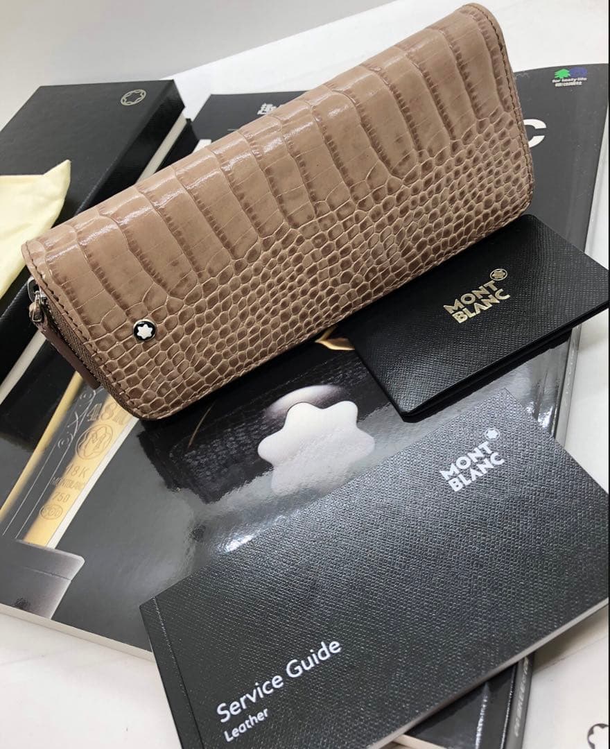 モンブラン　★完売極上最高逸品！アリゲーターデザイン・マイスター本革製ペンポーチ