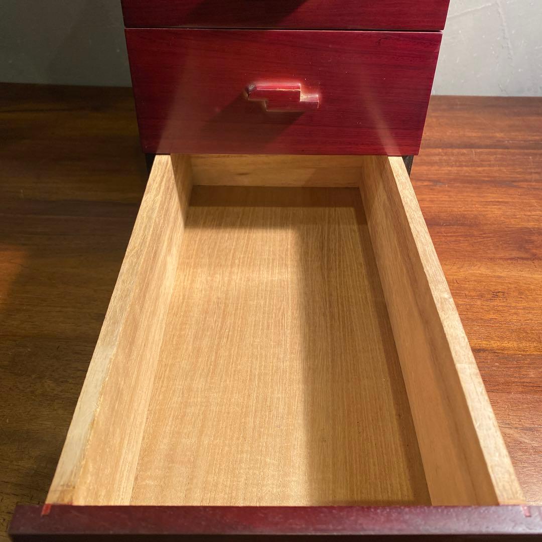 昭和レトロ 三段小引き出し ローズウッド 収納 インテリア 古家具