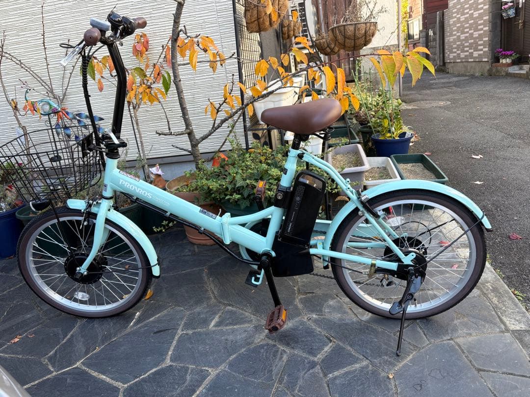 【未使用】PROVROS 折りたたみ式電動アシスト自転車 ミントグリーン