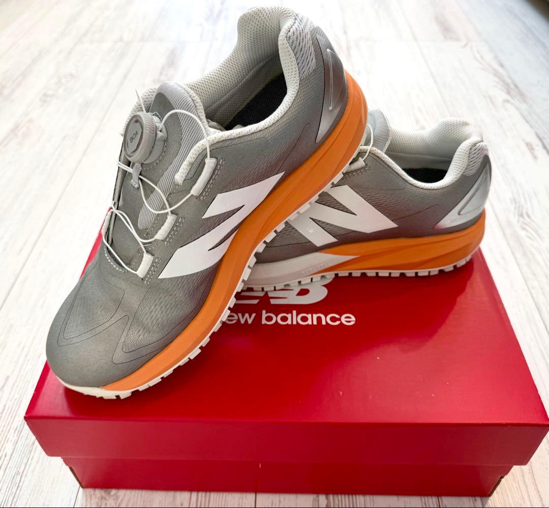 New Balance ゴルフシューズ シルバー/オレンジ