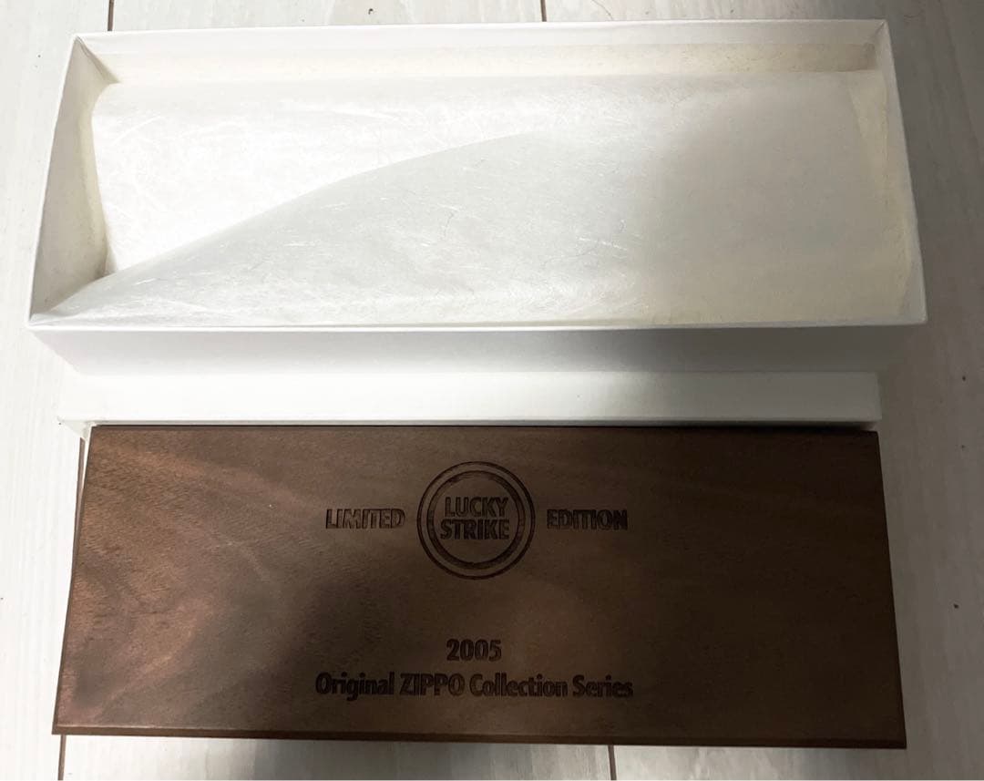 【新品未使用品】ラッキーストライク　2005年　木箱入　ZIPPO3点セット