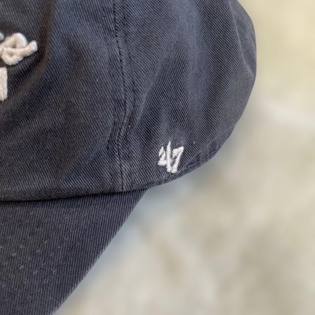 極希少❗️47 キャップ　ニューヨークヤンキース　スタジアム販売品　ライトネイビー