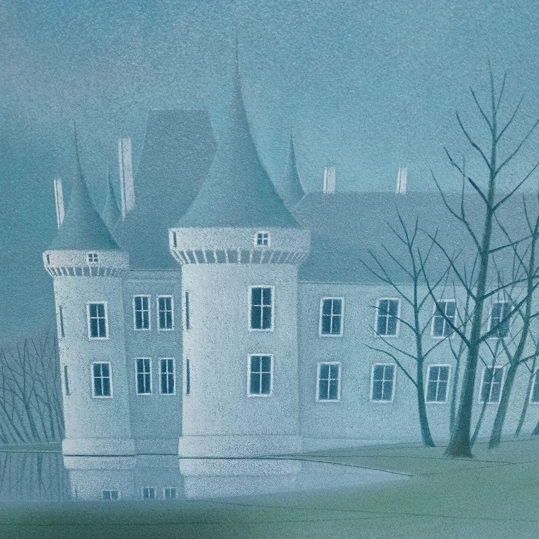 絵画 松浦敬文 水辺の城 （希望）10号 油彩画 油絵 風景画 開運 風水画