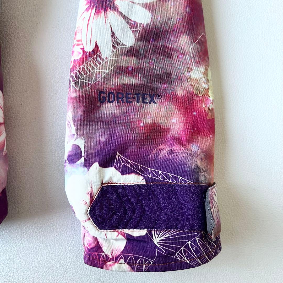 3236【美品】ボルコム　ジャケット ゴアテックス 総柄 花柄　S ピンク