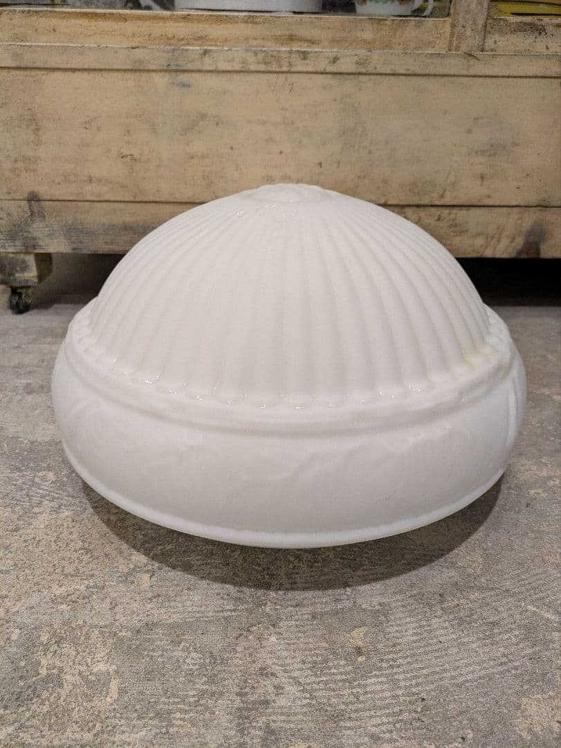 希少 アンティーク レトロ 大正ロマン ガラス ランプシェード 傘