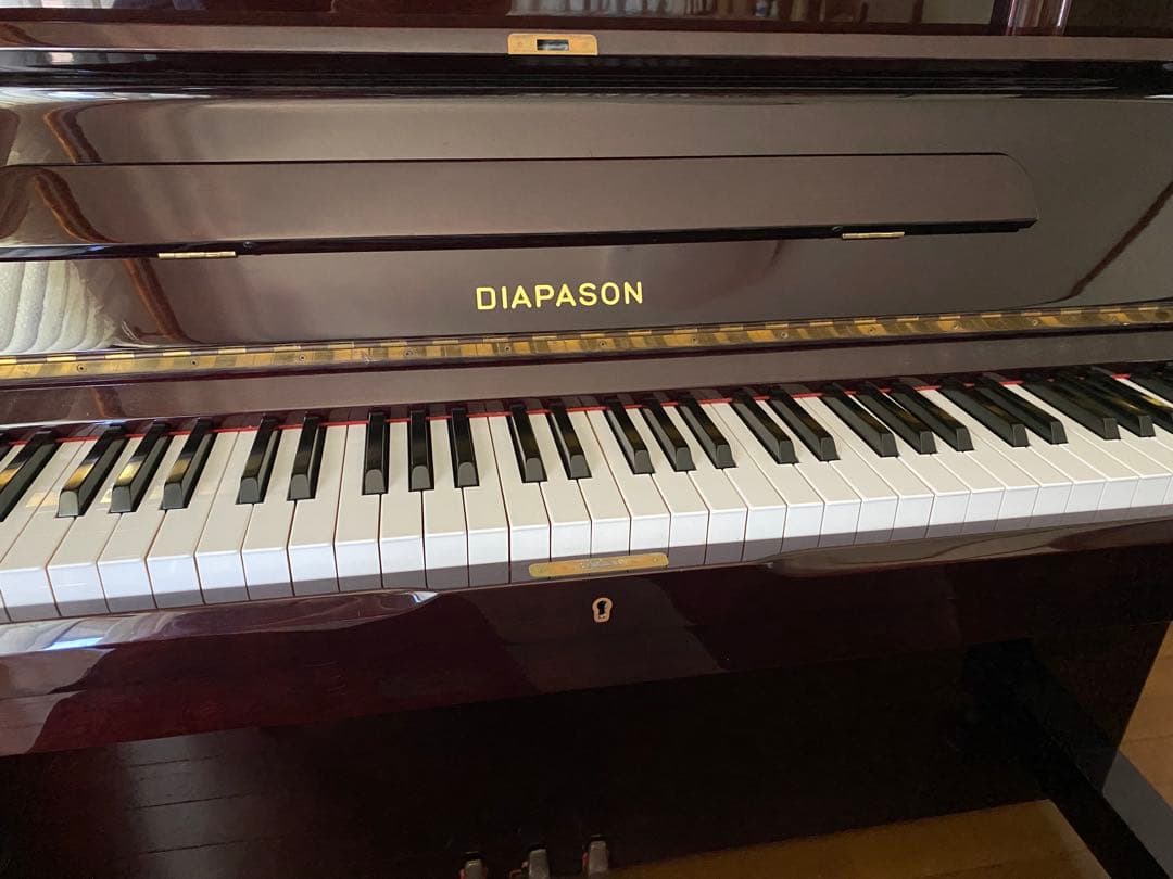 DIAPASON ピアノ 猫脚　ワインレッド　マホガニー