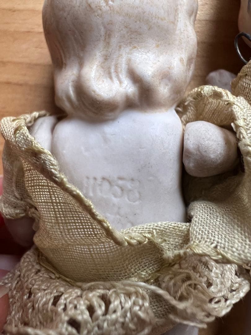 【アンティーク】ドイツ製オールビスクドール 9cm 2体セット