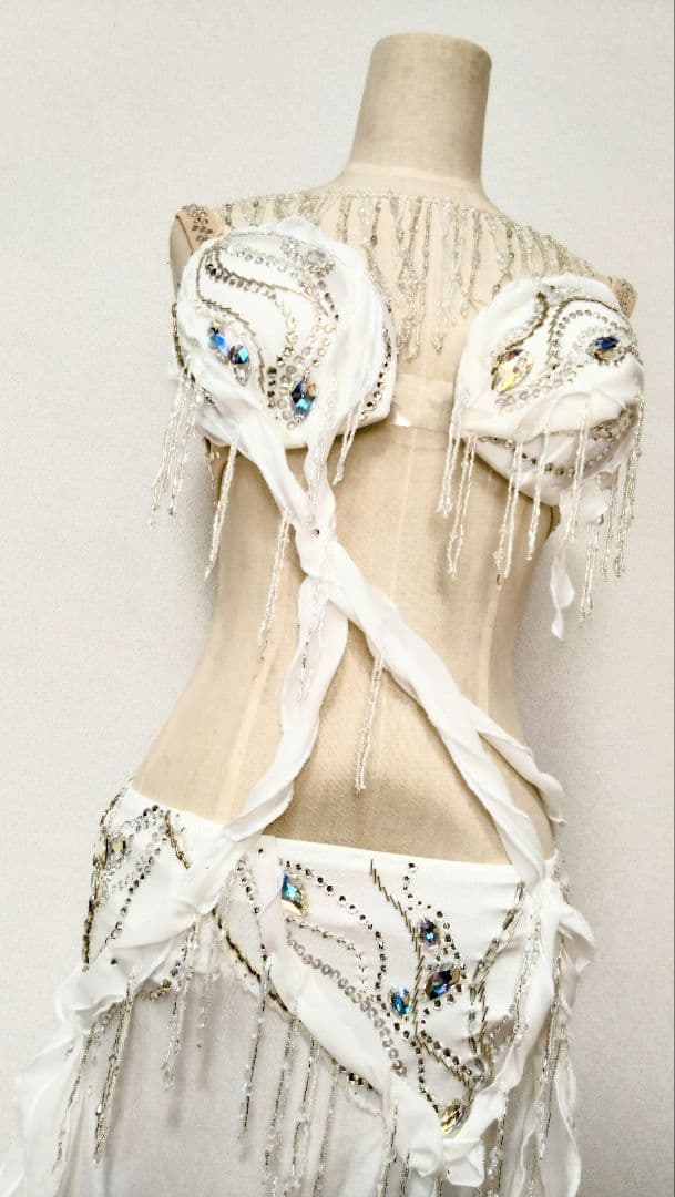 ベリーダンス衣装　ブラスカート一体型　ネックレス、アームセット