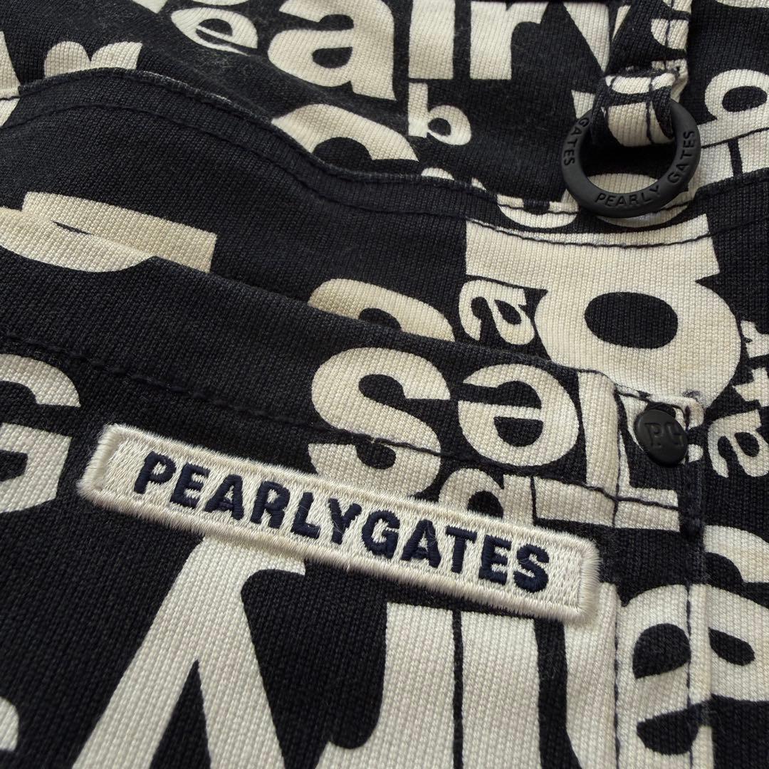 パーリーゲイツ　パンツ　総柄　黒　白　L〜XL相当 コットン素材　ストレッチ　5