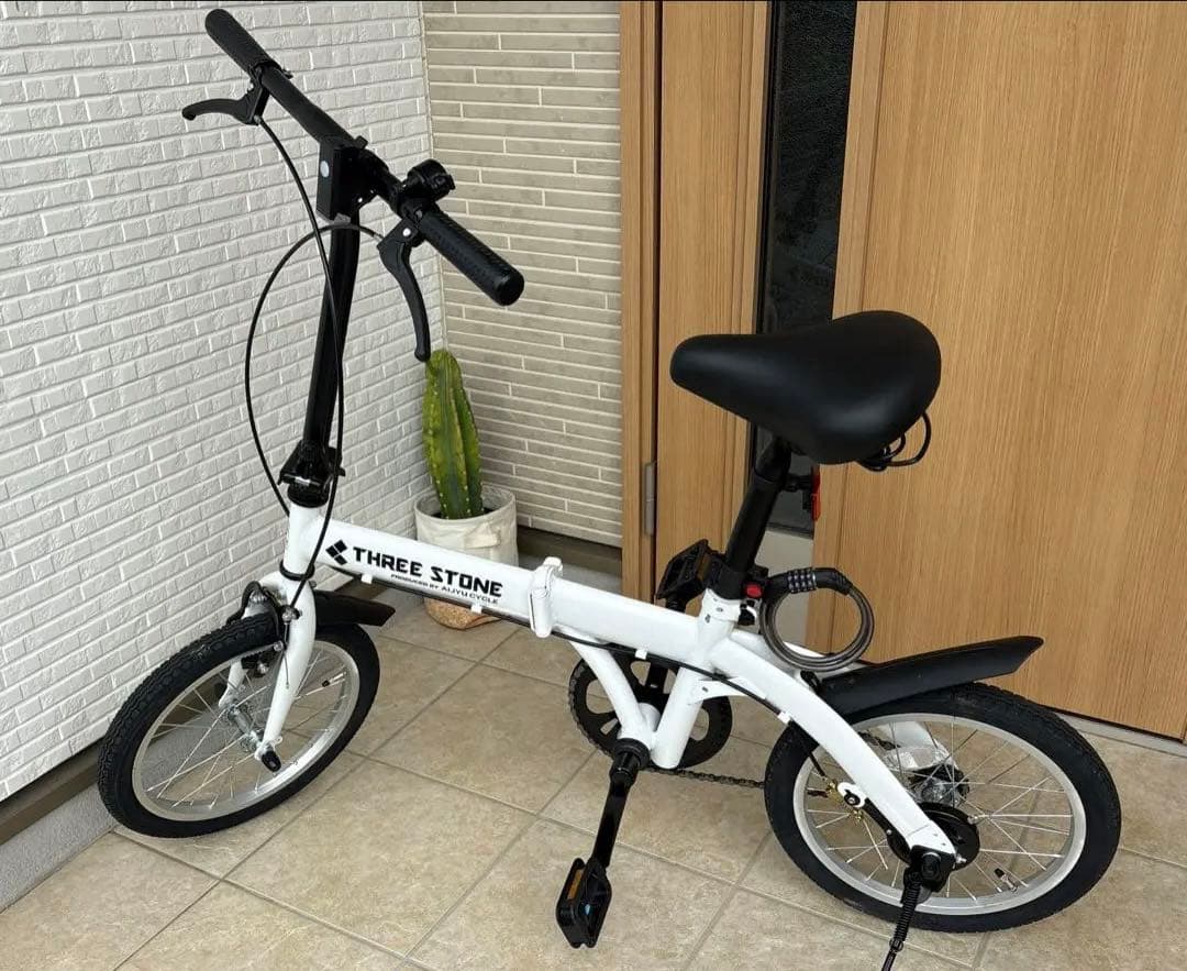 THREE STONE 折りたたみ自転車 ホワイト