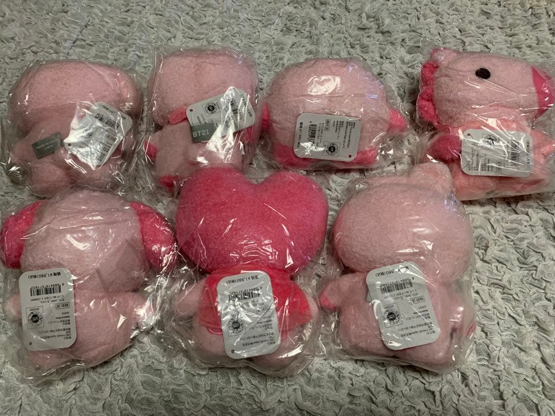 BT21 たっとん ピンク ぬいぐるみ 7体セット