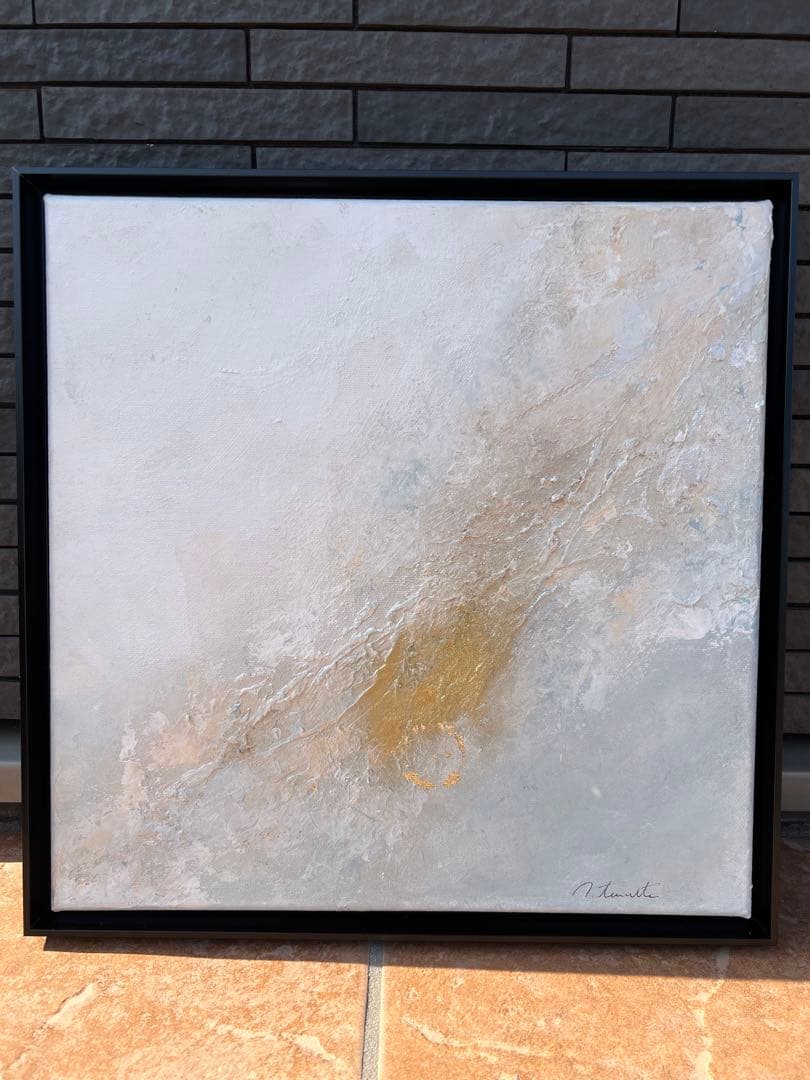 原画/額装済み/和風/禅/絵画/アート/抽象画/モダン/ホテル/ピンク/ゴールド