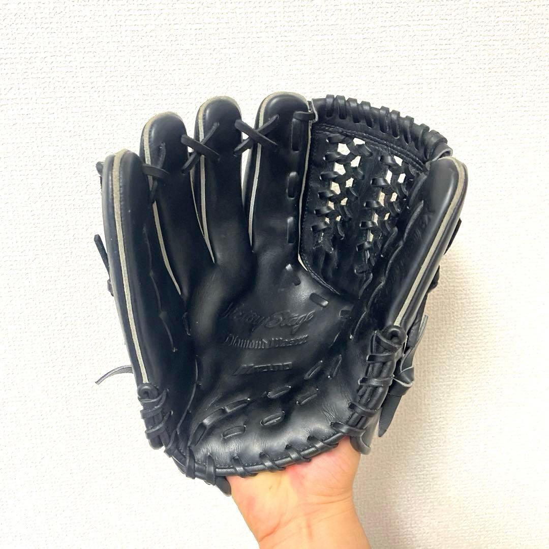413 ミズノ ビクトリーステージ 極美品 硬式 少年 内野手用グローブ 左投げ