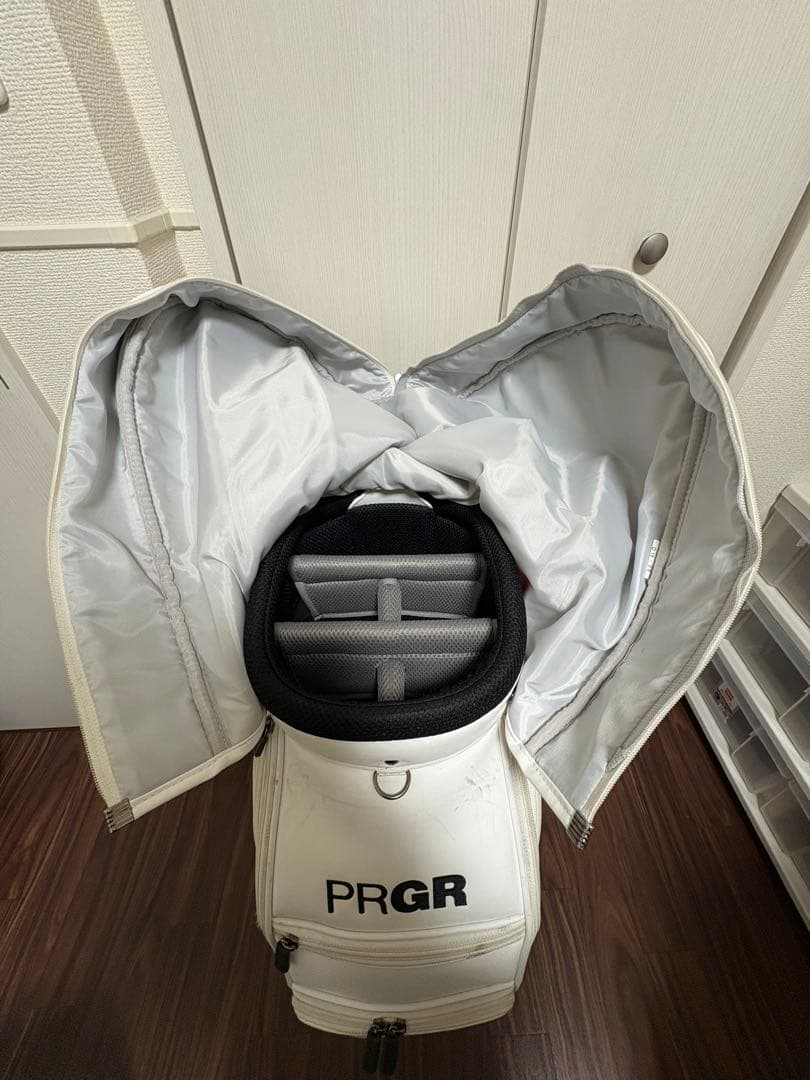 M348 PRGR プロギア YOKOHAMA RS キャディバッグ ホワイト