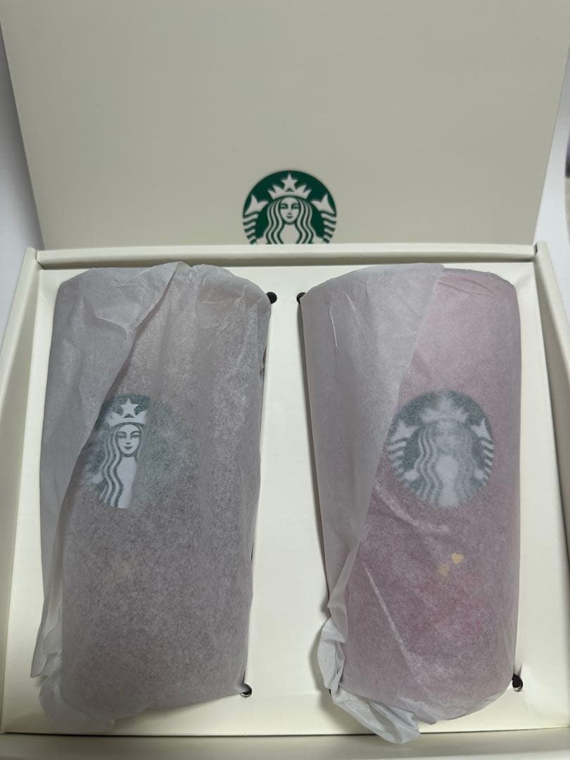 スタバ　ギフトボックス入り　ダブルウォール耐熱グラス　ペアセット