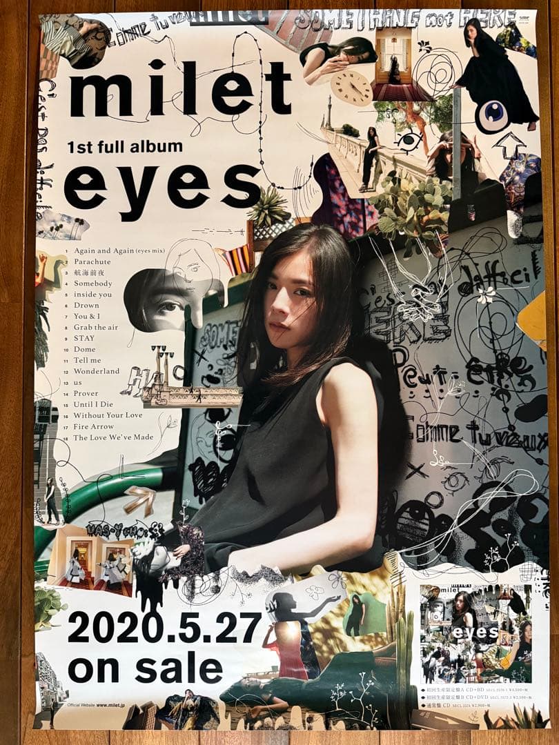 【非売品】　milet 1st album先着特典 「eyes」B2告知ポスター