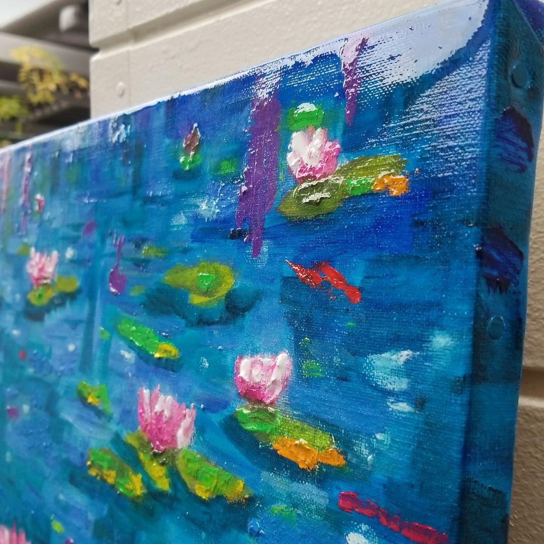 油絵　専用　おだやかな睡蓮の池