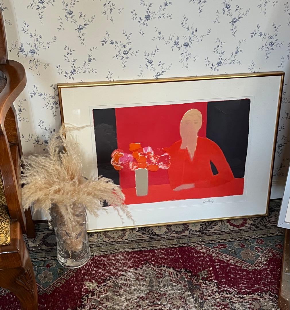 ベルナール・カトラン　リトグラフ　サインあり　ED 27／175 大きめ　額装