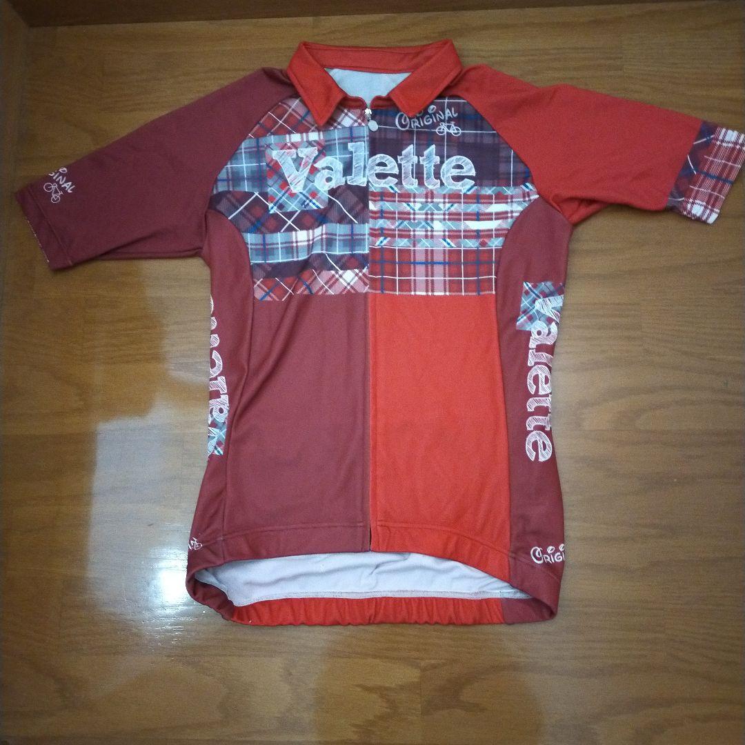 Valette サイクリングウェア 赤 チェック柄