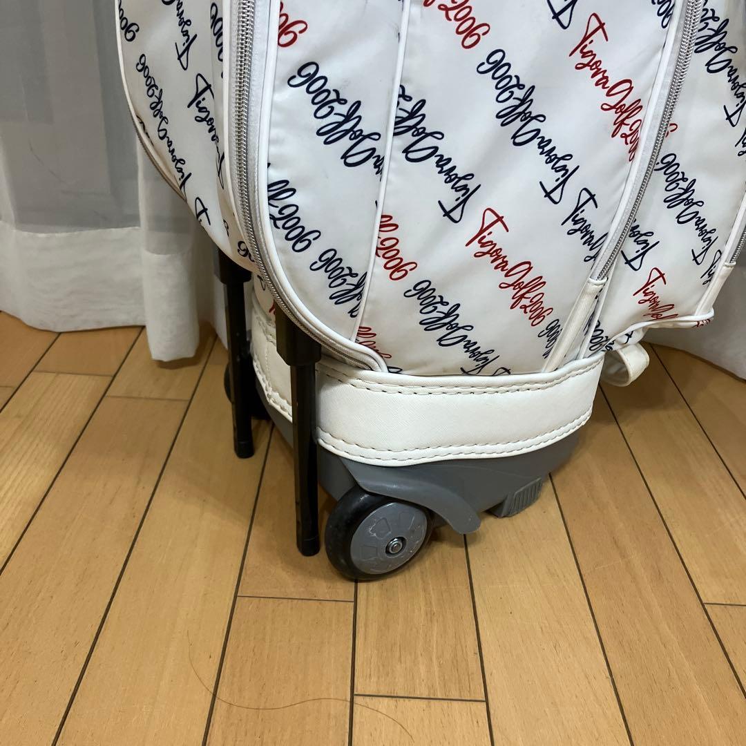 ティゴラ　TIGORA ホワイト ゴルフキャディバッグ キャスター付き