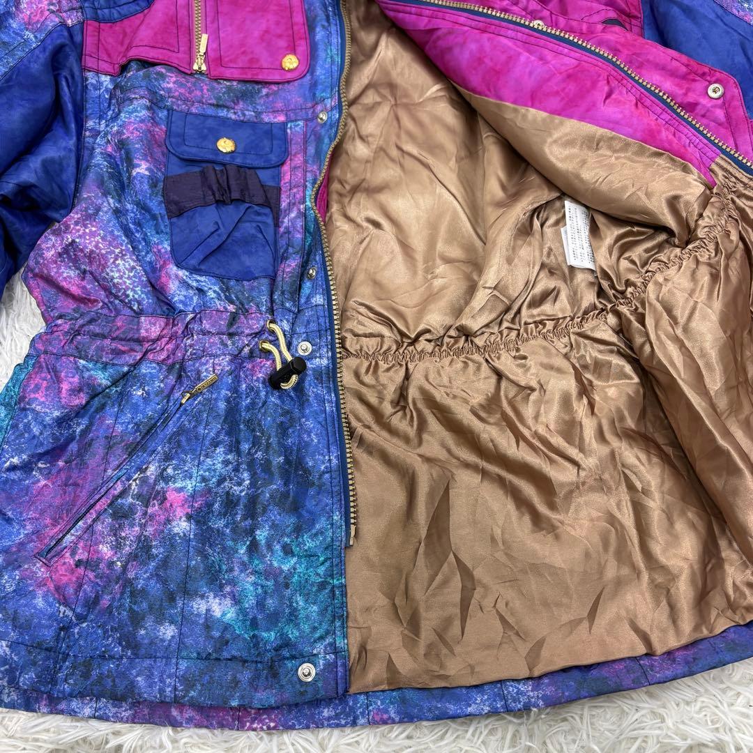DESCENTE デサント XLサイズ スキーウェア 金ボタン 派手 レトロ