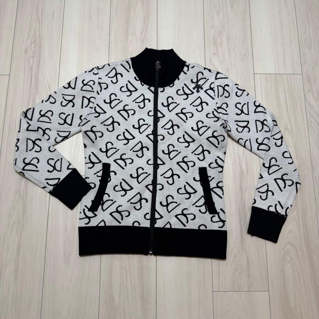 descente ジップアップ ニットジャケット M