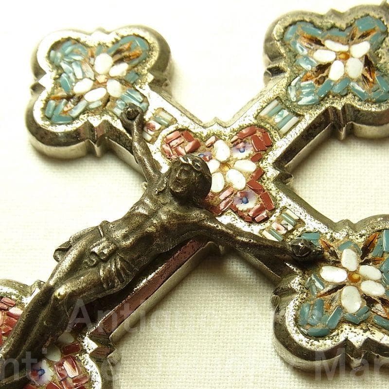 c1555イタリア マイクロモザイクタイル クロス《大型サイズ（S）》